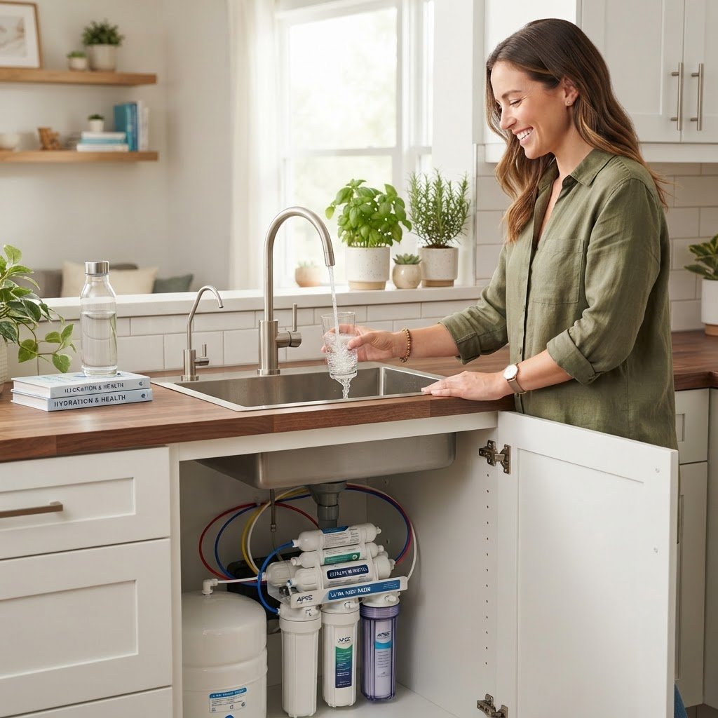 Clean water filtration system at home