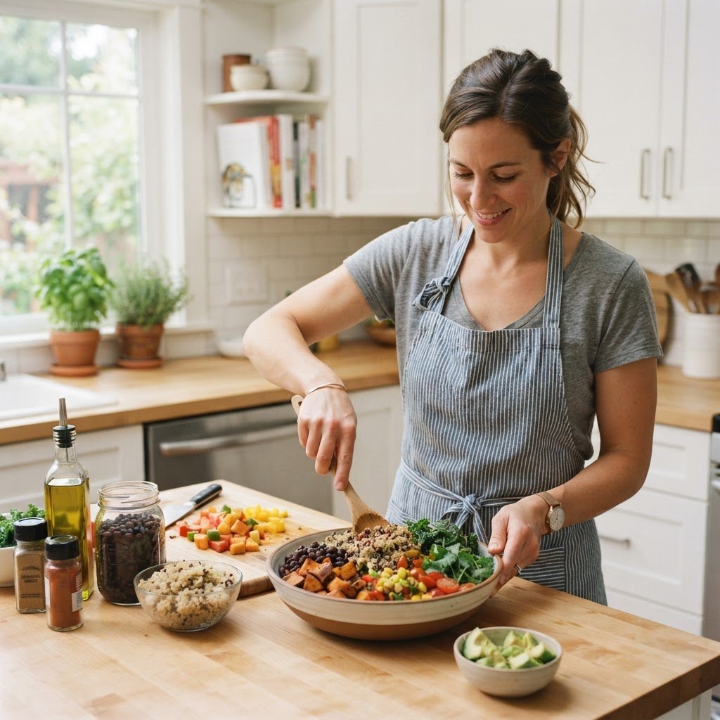 preparing a high fiber meal for digestive health