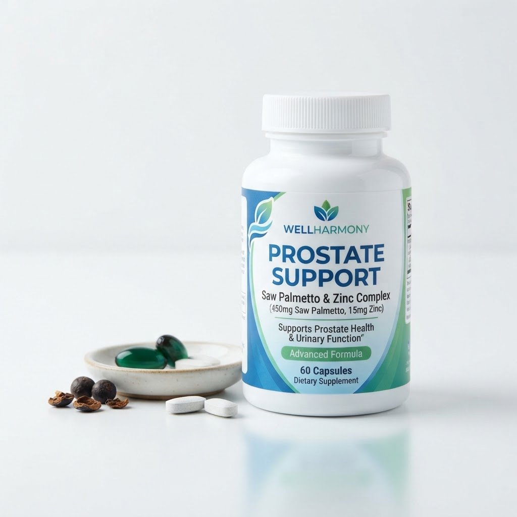 Prostate health supplements with saw palmetto and zinc